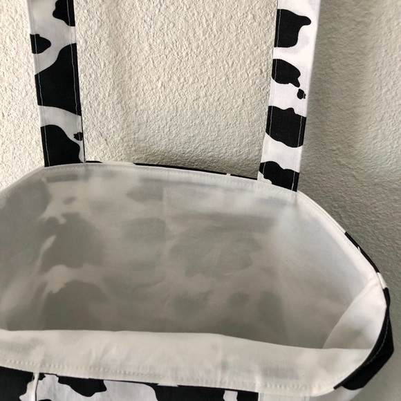 ๐ SOLD ๐ Cotton Cow Print Tote Bag DIY Handmade - Picture 5 of 5